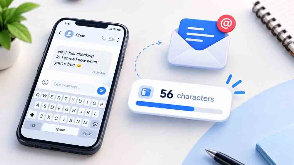 How to count characters in text messages and emails