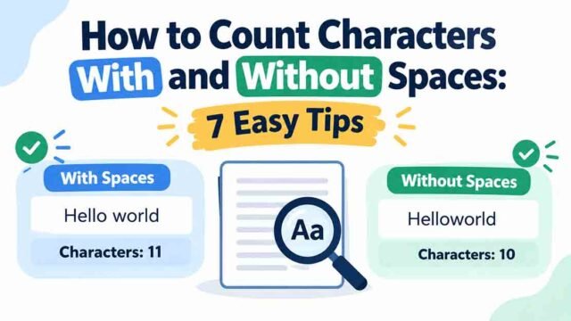 How to Count Characters With and Without Spaces: 7 Easy Tips