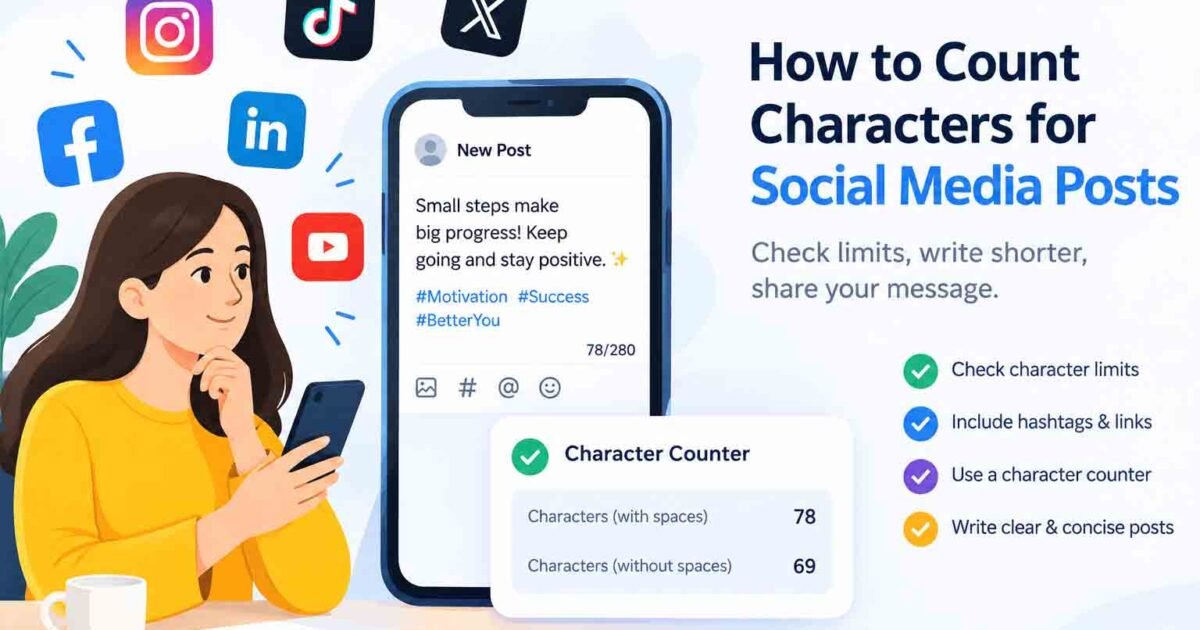 How to count characters for social media posts using a character counter