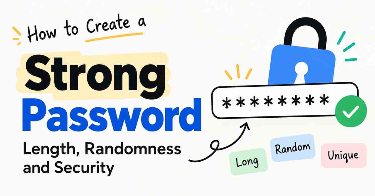 How to create a strong password using length, randomness and security tips