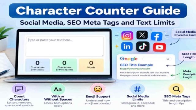 Character Counter Guide: Social Media, SEO Meta Tags and Text Limits