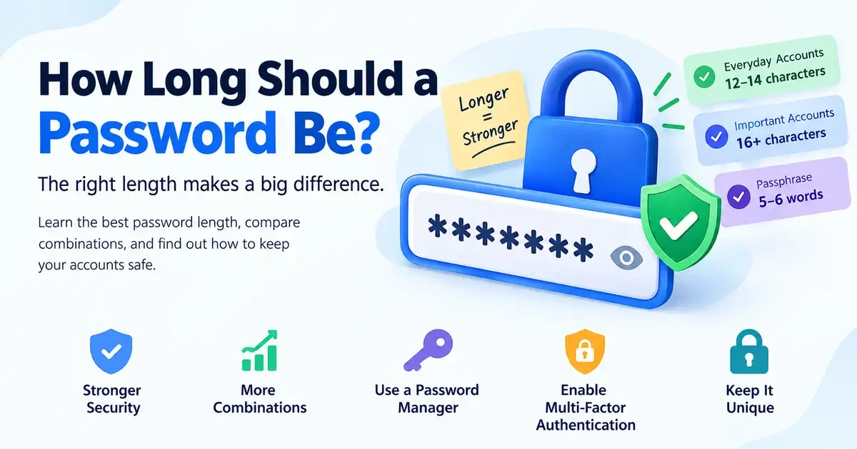 How long should a password be for better online security