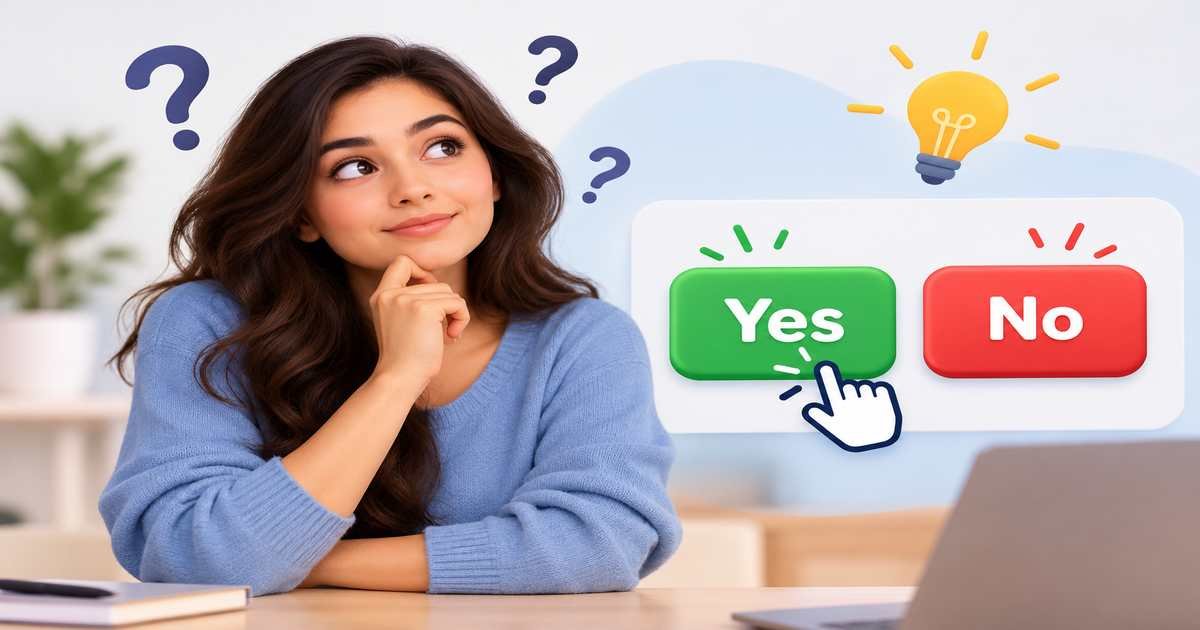 Yes or no generator showing random Yes and No buttons for quick decisions